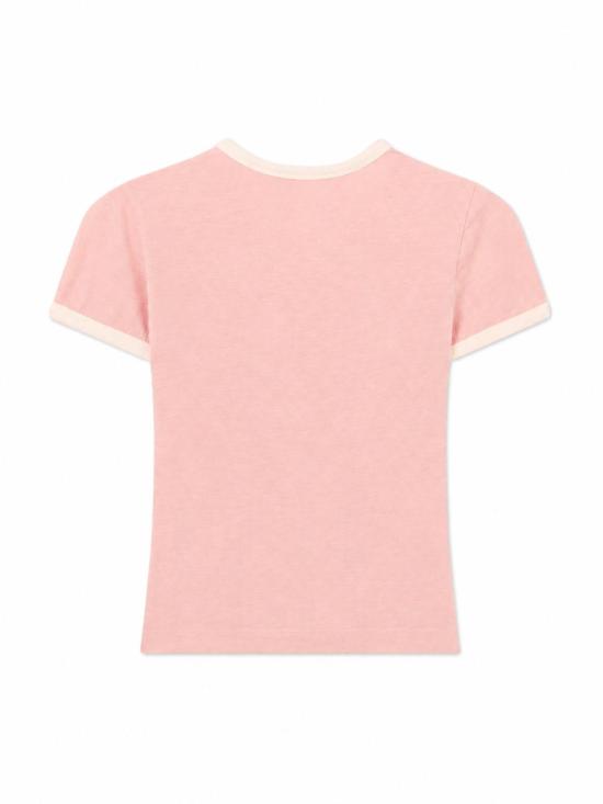 26FW 팜앤젤스 반팔 티셔츠 PAWAA004JR001 3B03 ROSE PINK OFF WHITE - PALM ANGELS