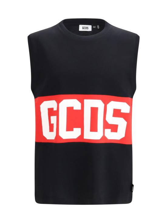 26SS 지씨디에스 민소매 티셔츠 Z0MLQC104J101 999R BLACK RED