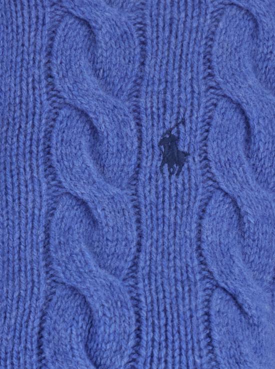 26FW 폴로 랄프로렌 로고 자수 크루넥 가디건 211972104501 Blu - POLO RALPH LAUREN