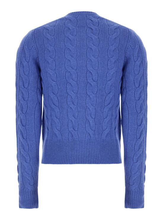 26FW 폴로 랄프로렌 로고 자수 크루넥 가디건 211972104501 Blu - POLO RALPH LAUREN