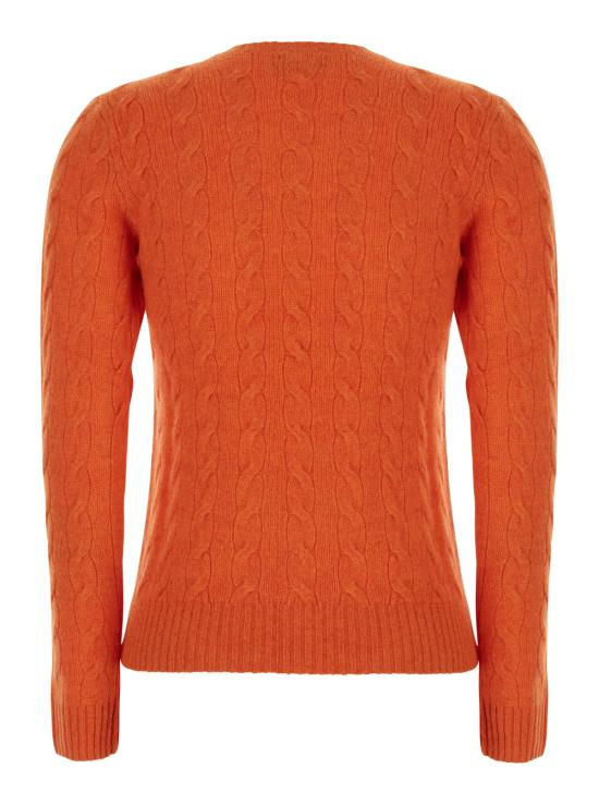 26FW 폴로 랄프로렌 폴로 자수 케이블 니트 스웨터 211971865504 Orange - POLO RALPH LAUREN