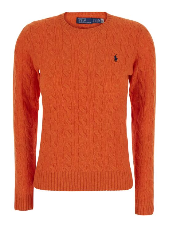 26FW 폴로 랄프로렌 폴로 자수 케이블 니트 스웨터 211971865504 Orange