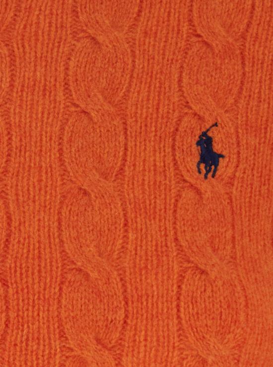 26FW 폴로 랄프로렌 폴로 자수 케이블 니트 스웨터 211971865504 Orange - POLO RALPH LAUREN
