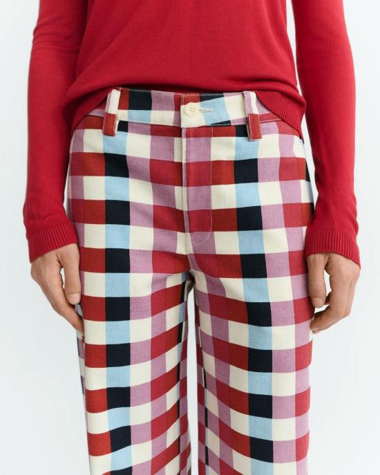  띵킹 뮤 스트레이트 팬츠 씽킹뮤 세레나  체셔 체크 - THINKING MU