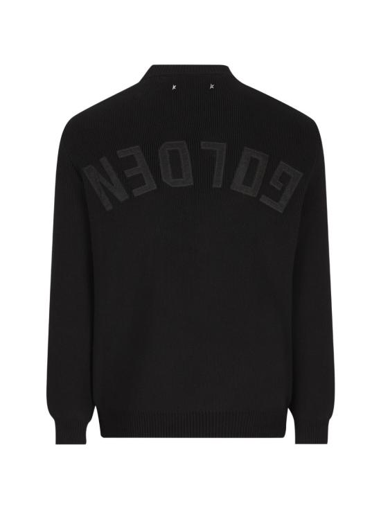 26FW 골든구스 Golden 레터링 밀리터리 크루넥 스웨터 GMP00841 P00197290100 BLACK - GOLDEN GOOSE