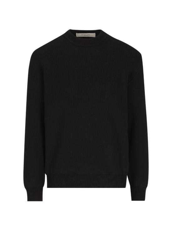 26FW 골든구스 Golden 레터링 밀리터리 크루넥 스웨터 GMP00841 P00197290100 BLACK