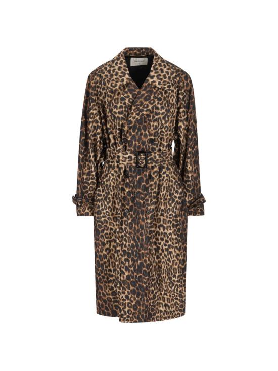 26FW 생로랑 코트 870715 Y9J029665 LEOPARD PRINT