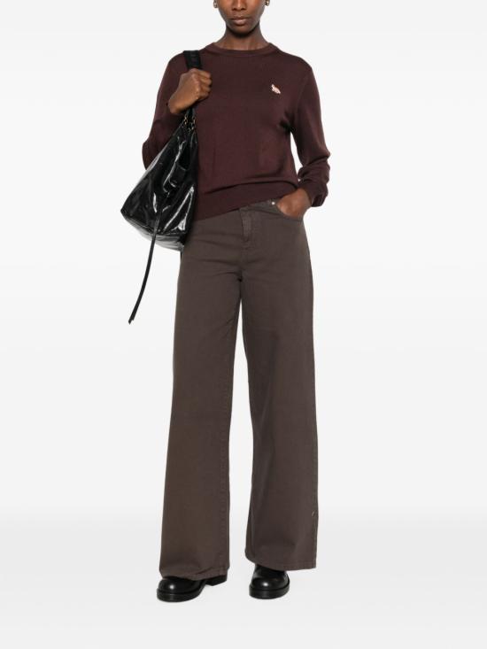 26FW 메종키츠네 베이비 폭스 메리노 레귤러 점퍼 PW00801 KT11810553 BROWN - MAISON KITSUNE