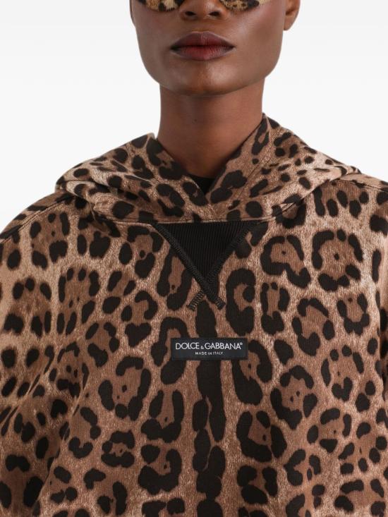 26FW 돌체앤가바나 후드 티셔츠 F9U48T FS785HY13M LEOPARD PRINT - DOLCE & GABBANA