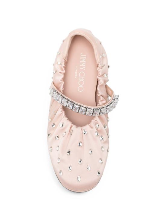 26FW 지미추 플랫 슈즈 JADEBALLERINA QEPMACARON CRYSTAL POWDER - JIMMY CHOO