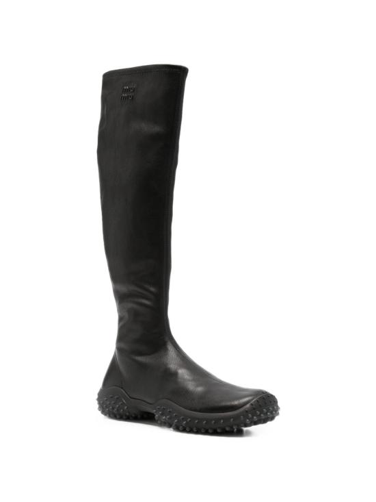 26FW 미우미우 스트레치 나파 레더 부츠 5W805E L68F0002 BLACK - MIU MIU