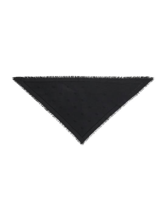 26FW 구찌 더블 G 실크 울 숄 A0057A 3GA38 Black