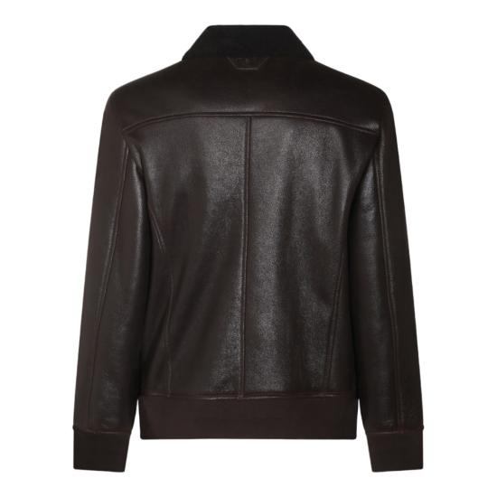 26FW 살바토레 산토로 가죽 자켓 51694DIESDARK BROWN Black - SALVATORE SANTORO