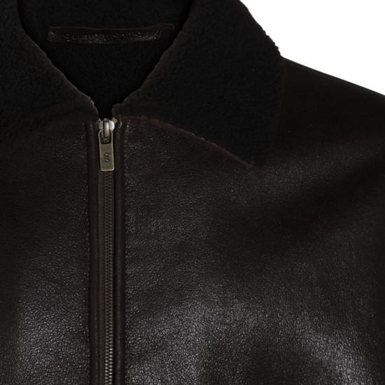 26FW 살바토레 산토로 가죽 자켓 51694DIESDARK BROWN Black - SALVATORE SANTORO