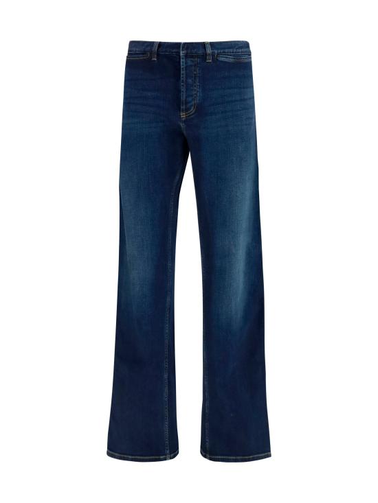 26FW 구찌 웹 디테일 코튼 데님 스트레이트 팬츠 875555XDDH0 BLUE - GUCCI