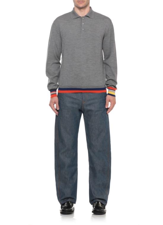 26FW 모스키노 폴로 티셔츠 093252004497 Grey - MOSCHINO
