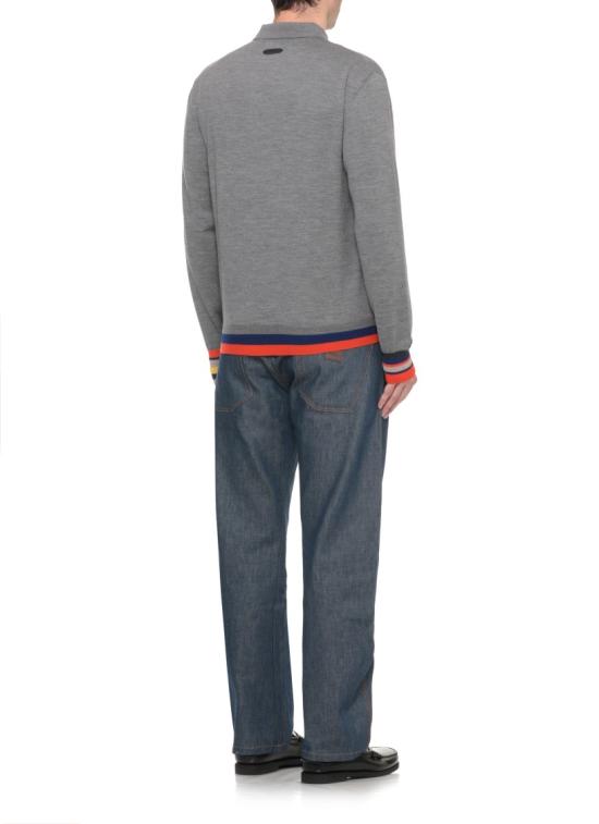 26FW 모스키노 폴로 티셔츠 093252004497 Grey - MOSCHINO