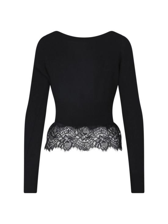 26FW 에르마노 설비노 니트웨어 D492N301APPYU95708 Black - ERMANNO SCERVINO