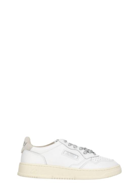 26FW 오트리 메달리스트 로우 레더 스니커즈 AULWSW02WHT SILV White
