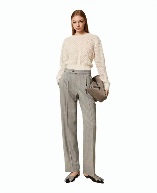 25FW 트윈셋 스트레이트 팬츠 252TP2632 Grey - TWINSET