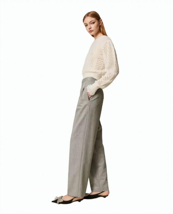 25FW 트윈셋 스트레이트 팬츠 252TP2632 Grey - TWINSET