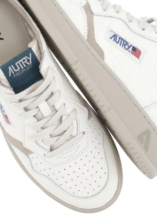 26FW 오트리 메달리스트 로우 스니커즈 AULMNE18DARKSEA FEATGRAY White - AUTRY