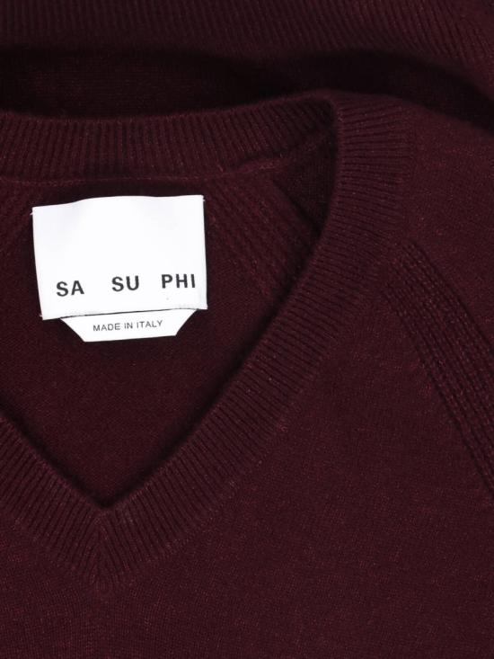 26FW 사 수 파이 니트웨어 W26655 NGWS0550 Burgundy - SA SU PHI