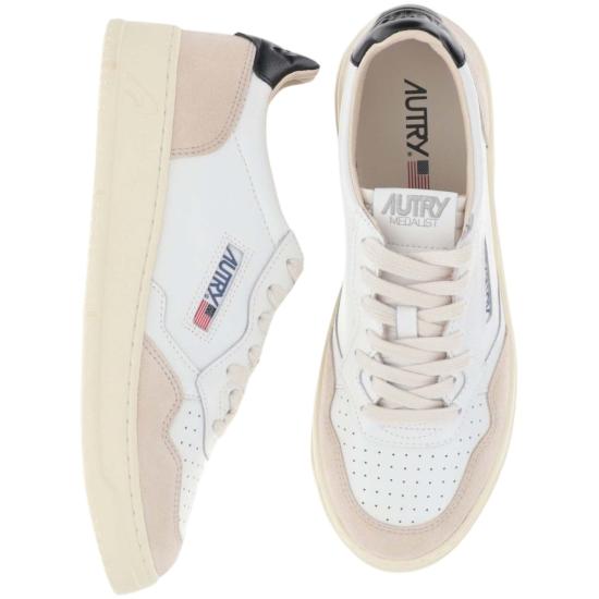 26FW 오트리 메달리스트 로우 스니커즈 AULMLS21LEATSUEDEWHTBLK Neutrals - AUTRY