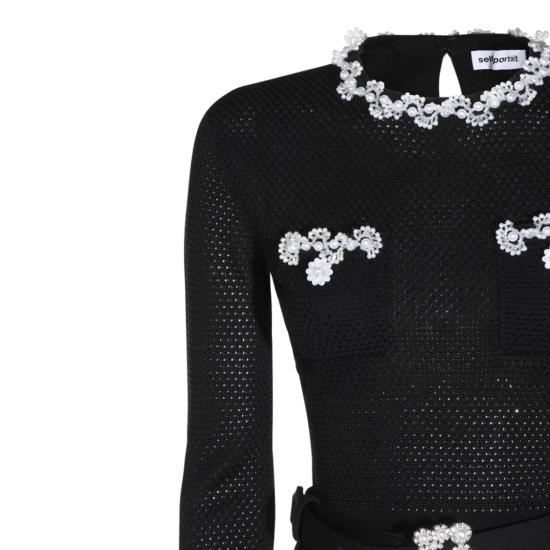 26FW 셀프 포트레이트 원피스 AW26085MCB Black - SELF PORTRAIT