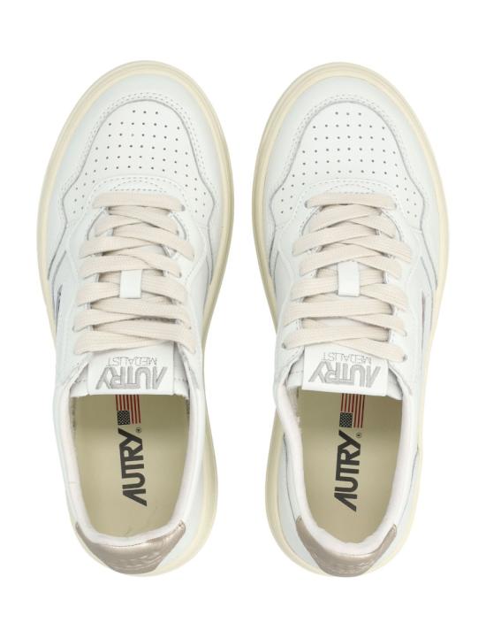 26FW 오트리 메달리스트 로우 레더 스니커즈 AULWLL06WG White - AUTRY