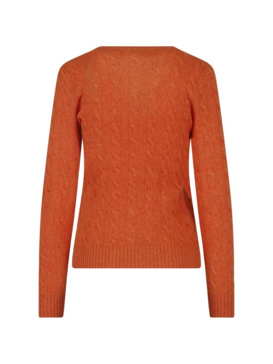 26FW 폴로 랄프로렌 폴로 자수 케이블 니트 스웨터 211 971865504 Orange - POLO RALPH LAUREN