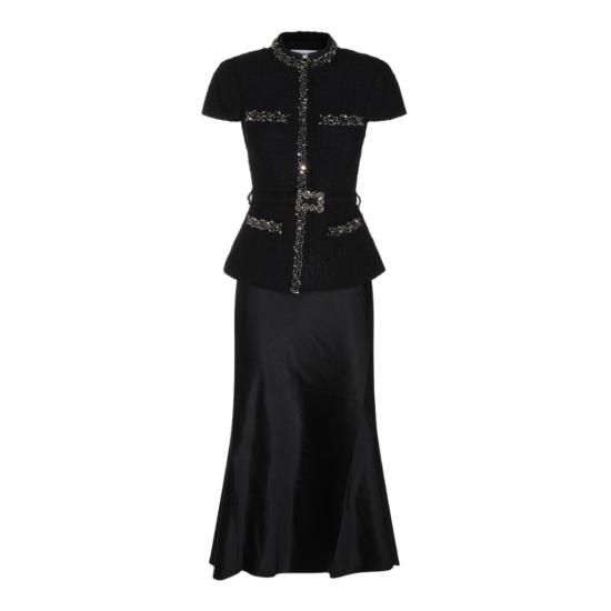 26FW 셀프 포트레이트 원피스 AW26053MAB Black