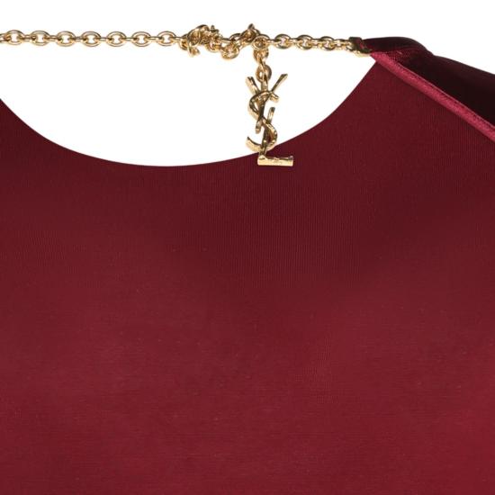 26FW 생로랑 탑 876794Y38DS5860 Burgundy - SAINT LAURENT