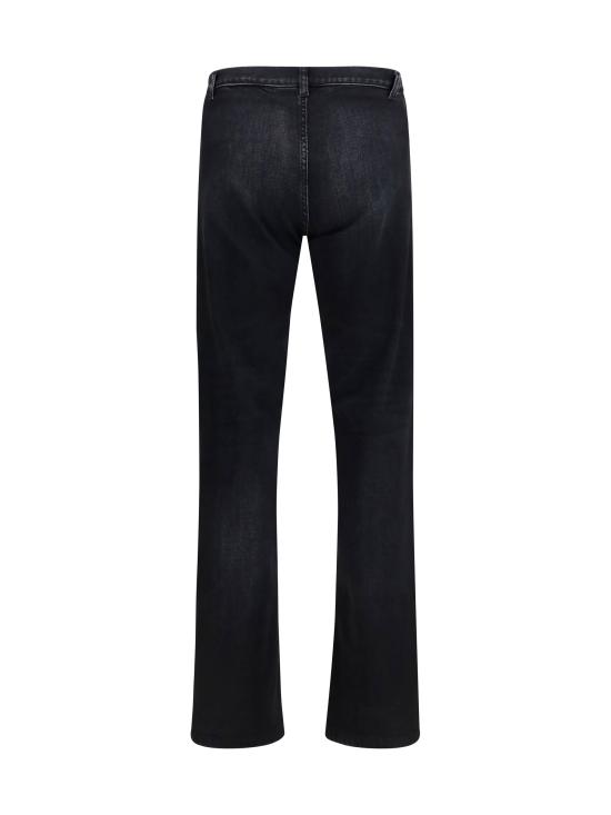 26FW 구찌 GG 가죽 라벨 워시드 코튼 데님 팬츠 872049XDDGJ BLACK - GUCCI