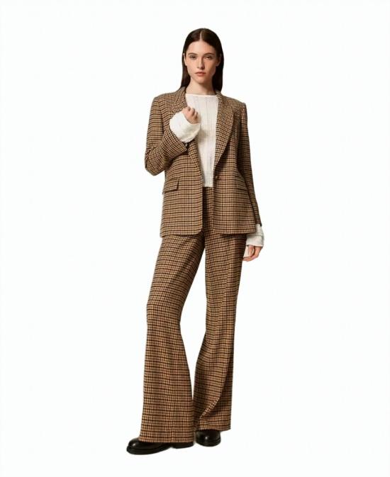 25FW 트윈셋 스트레이트 팬츠 252TT2421 Brown - TWINSET