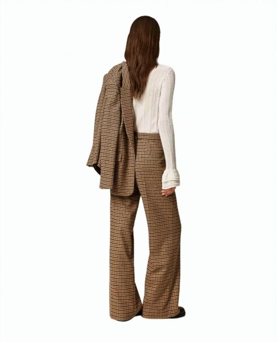 25FW 트윈셋 스트레이트 팬츠 252TT2421 Brown - TWINSET