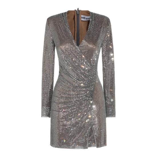 26FW 셀프 포트레이트 원피스 AW26154SGR Silver