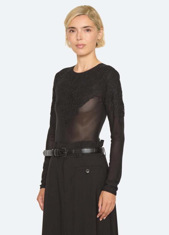  씨뉴욕 바디수트 티셔츠 AW26 098 BLACK - SEA NY