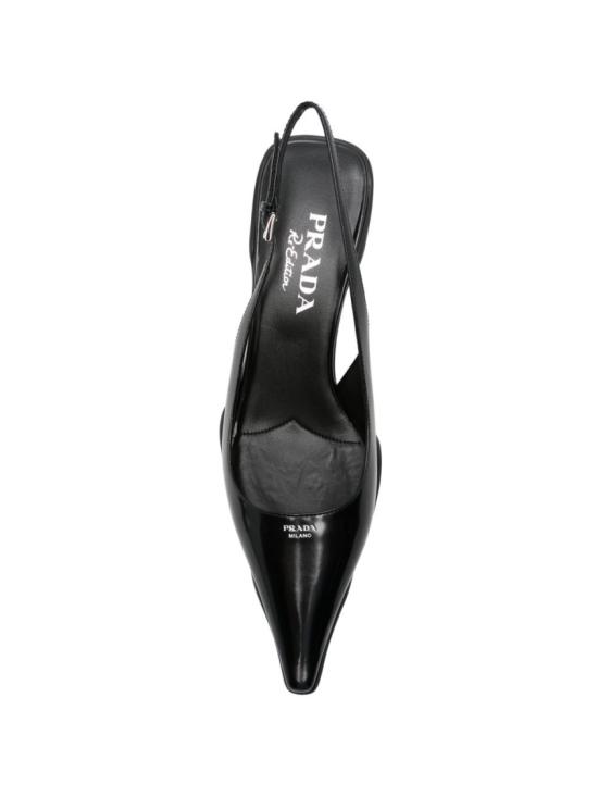 26FW 프라다 브러쉬드 레더 슬링백 펌프스 1I659O055F 055F0002 Black - PRADA