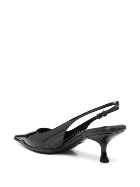 26FW 프라다 브러쉬드 레더 슬링백 펌프스 1I659O055F 055F0002 Black - PRADA
