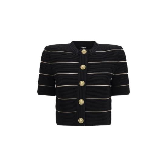 26SS 발망 가디건 BAGF0KL285KJ750PABB BLACK
