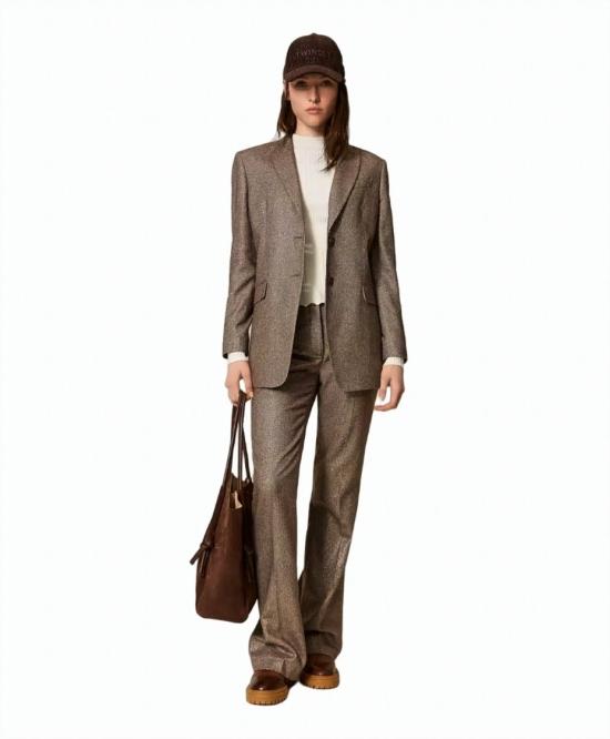 25FW 트윈셋 스트레이트 팬츠 252TT2161 Brown - TWINSET