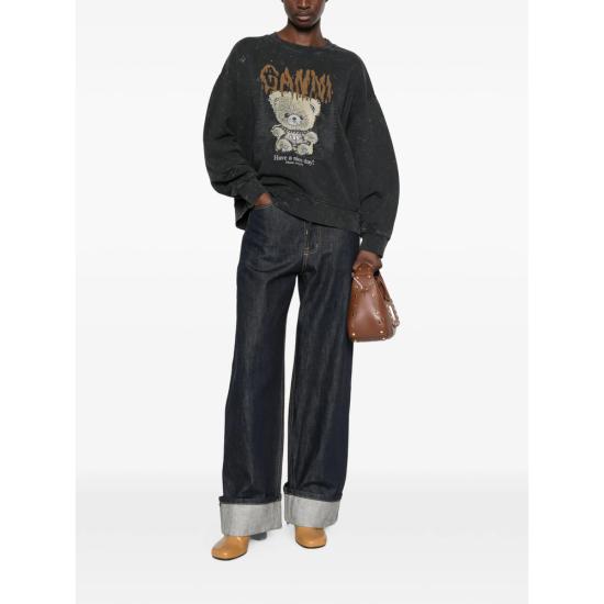 26FW 가니 긴팔 티셔츠 A1060093 252 BLACK - GANNI