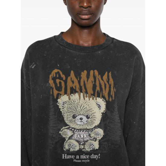 26FW 가니 긴팔 티셔츠 A1060093 252 BLACK - GANNI