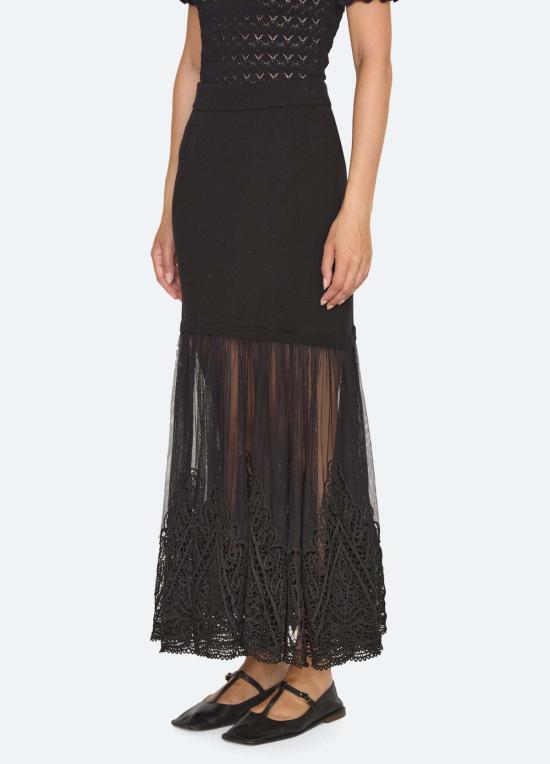  씨뉴욕 롱 스커트 AW26 146 BLACK - SEA NY