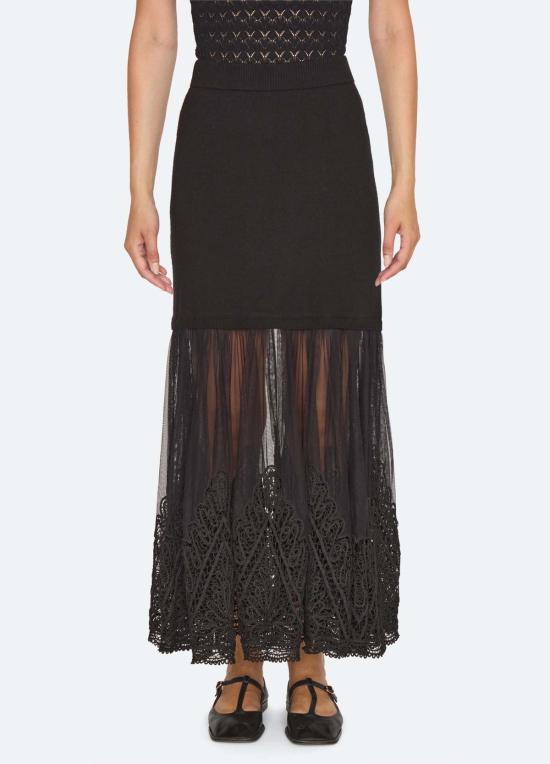  씨뉴욕 롱 스커트 AW26 146 BLACK - SEA NY
