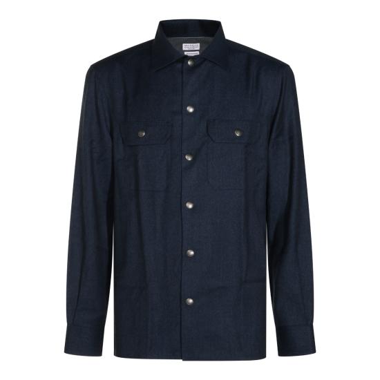 26FW 브루넬로 쿠치넬리 셔츠 MY6660721 C010 NAVY
