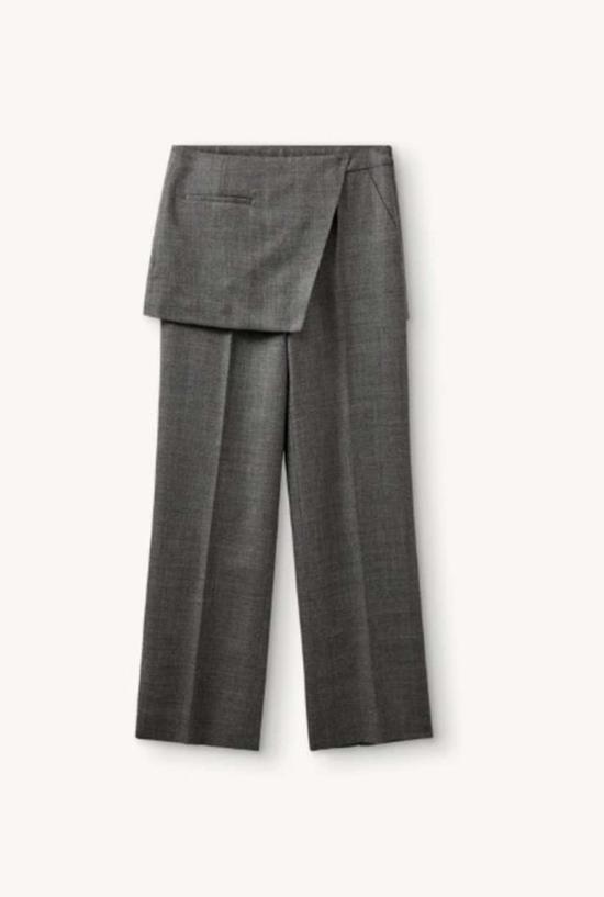  더 가먼트 스트레이트 팬츠 가먼트 파인 스커트  그레이 멜란지 - THE GARMENT