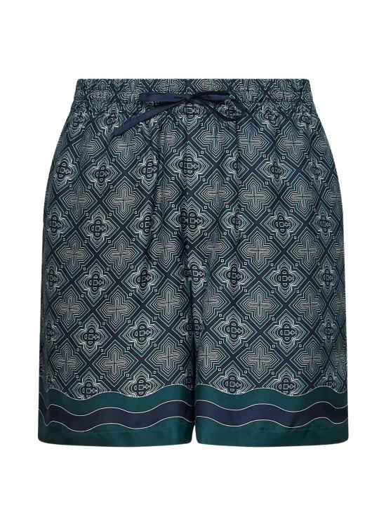 26FW 카사블랑카 숏팬츠 MPF26TR39907 SILKTWILLRADIATING GREEN