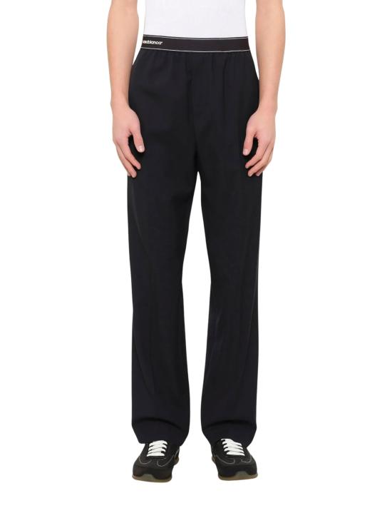 26FW 카사블랑카 스트레이트 팬츠 MPF26TR48301 WOOLBLENDBLACK - CASABLANCA